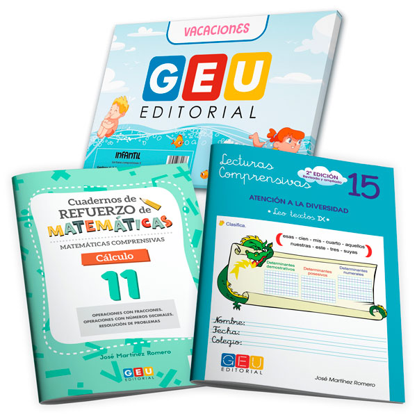 Cuadernos de refuerzo de matemáticas y lecturas comprensivas